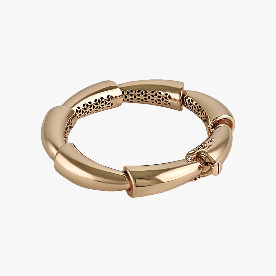دستبند فراکتال طلای رزگلد کد 9568