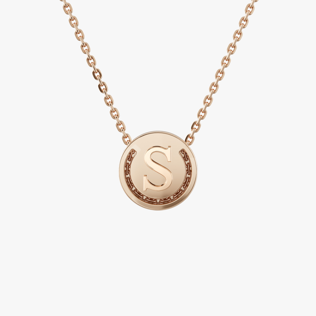 گردنبند طلا طرح آلفابت (S)