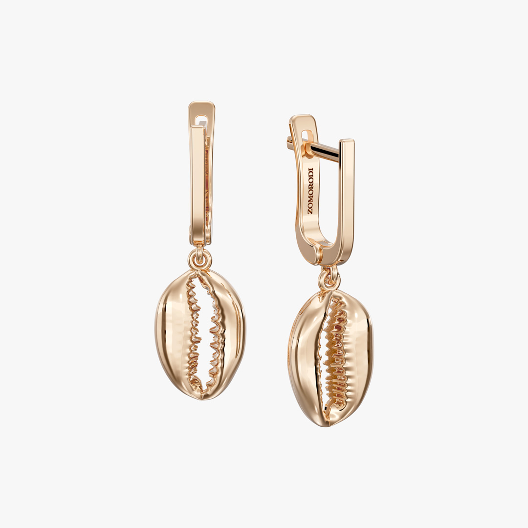 گوشواره طلا طرح SEASHELL