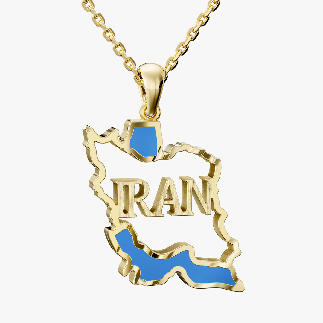 آویز طلا طرح وطن