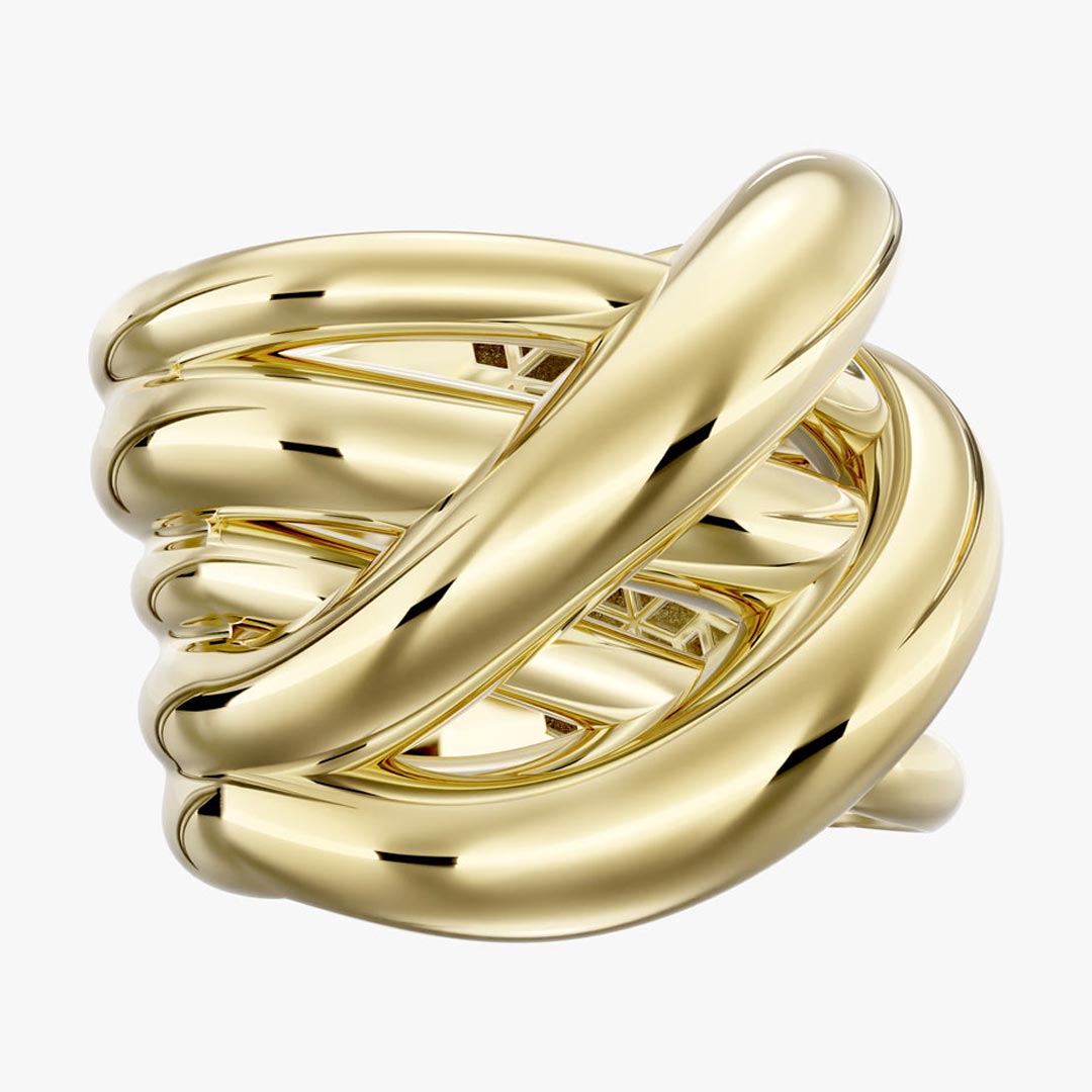 انگشتر فراکتال طلای 18 عیار کد 9488