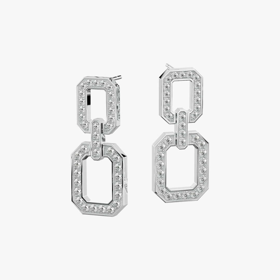 گوشواره جواهر طرح پتریال