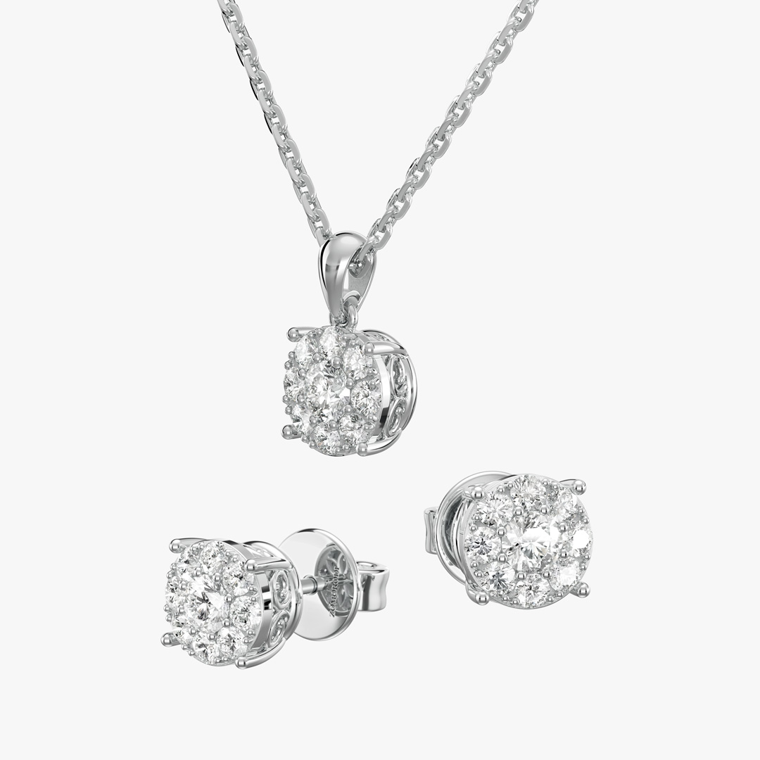 نیم ست جواهر طرح کاملیا