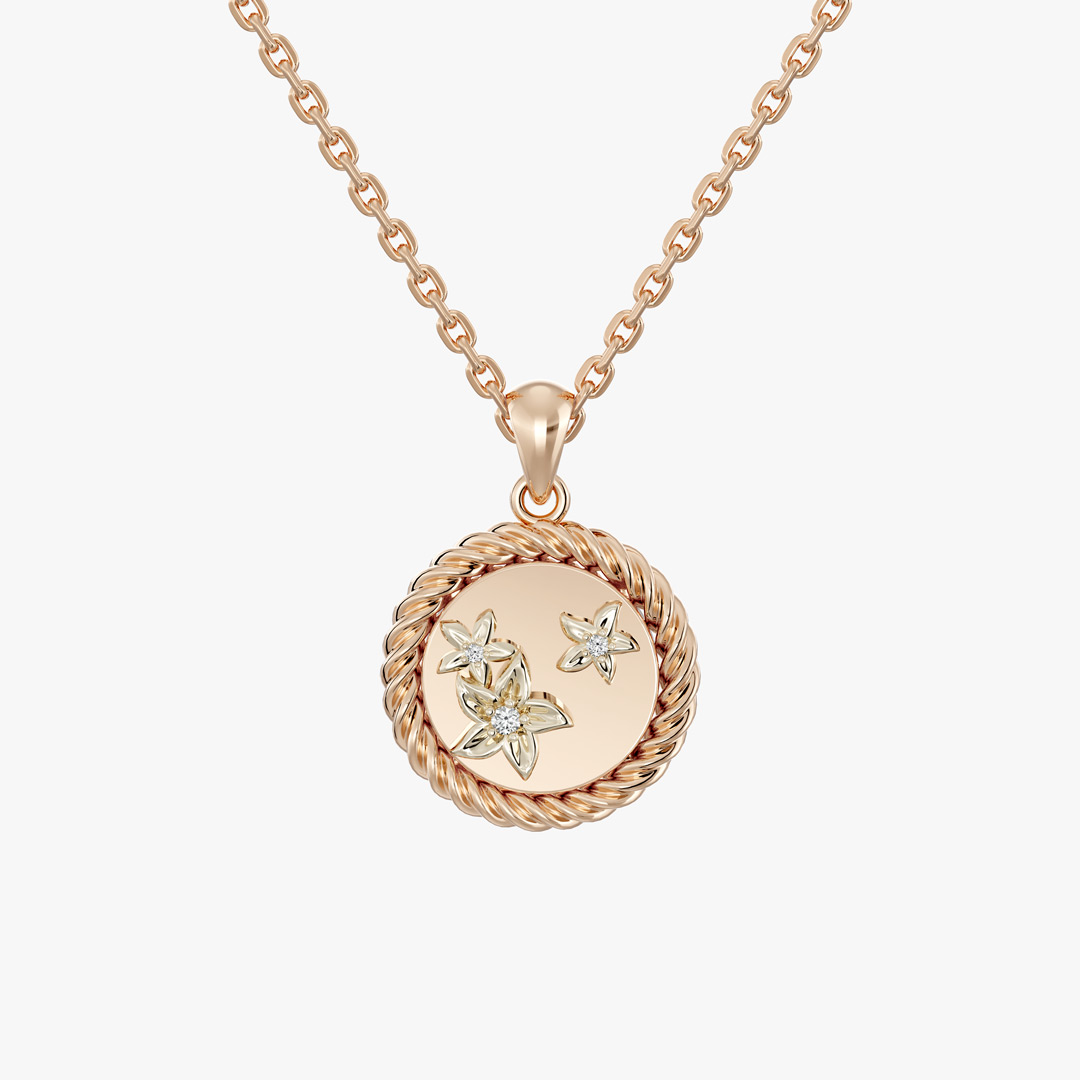 آویز جواهر طرح مون فلاور