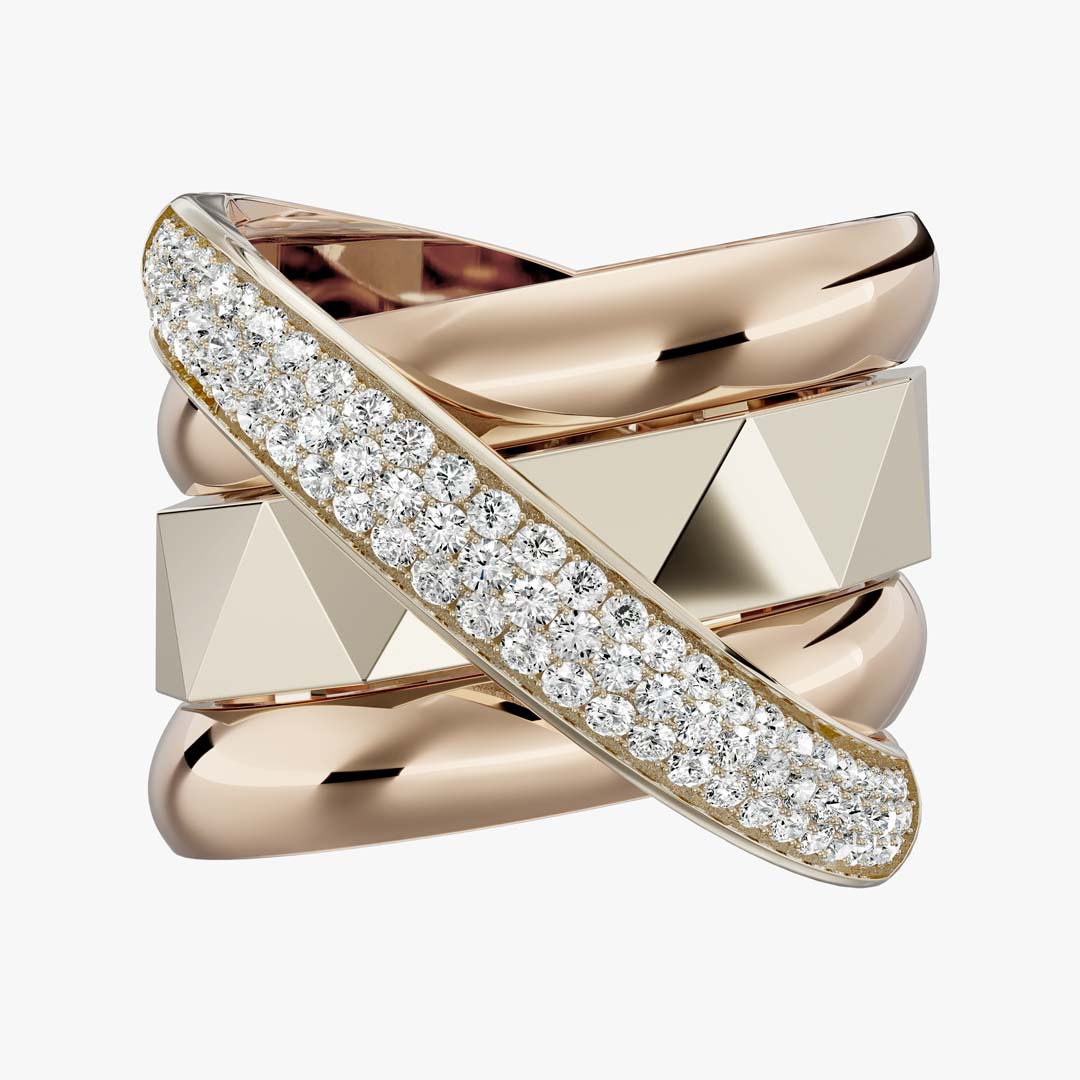 انگشتر جواهر طرح ویتالیتی (fractal)