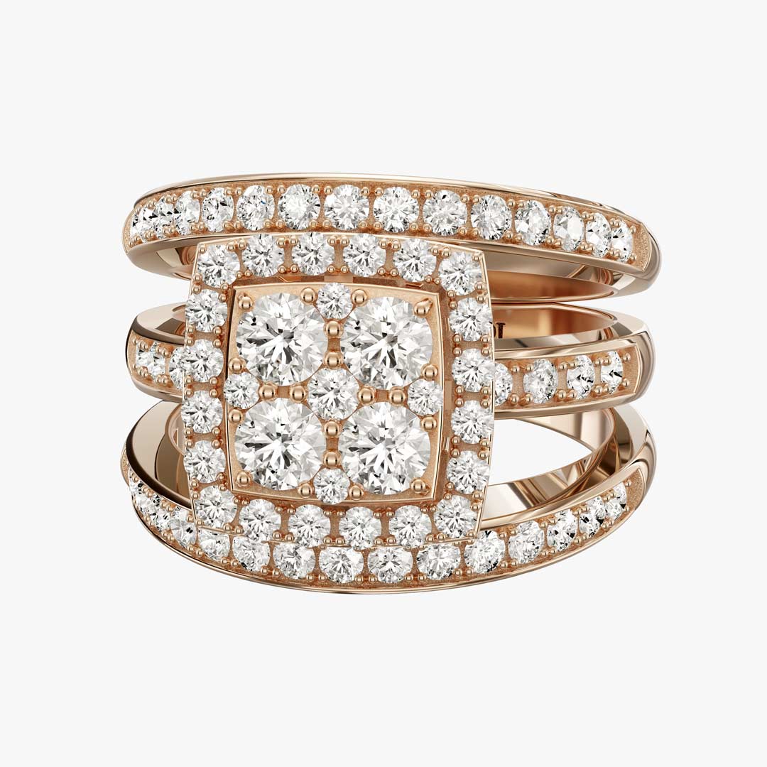 انگشتر جواهر طرح گلدن گلوری