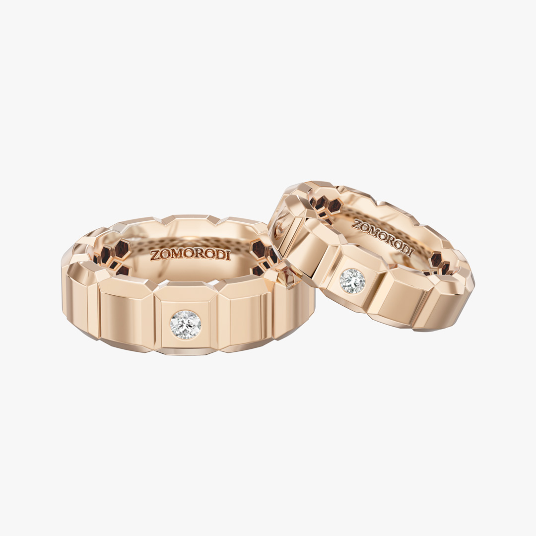 حلقه ست برلیان طرح یونیتی